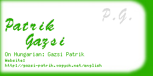 patrik gazsi business card